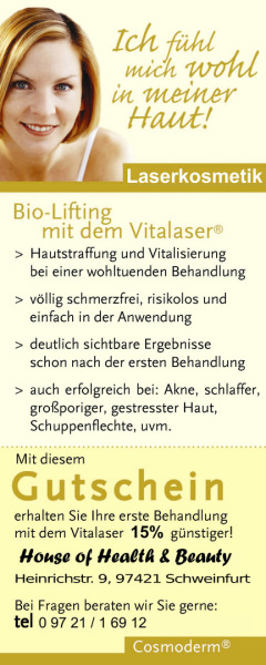 Laserkosmetik mit dem Vitalaser